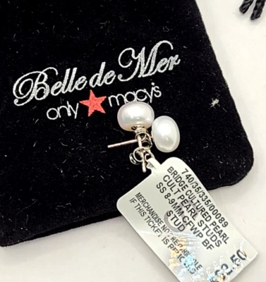 Aretes Macy's Belle de Mer perlas cultivadas de agua dulce (8-9 mm) Foto 1 de 4