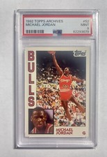 1992 Topps Archives Michael Jordan PSA 9 MINT Card #52 Chicago Bulls 
