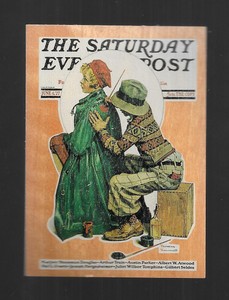 Norman Rockwell Saturday Evening Post 1993 Wood Card W1 The Artist Jun 4, 1927 