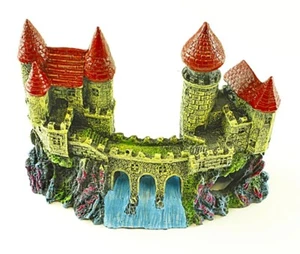 Castle with Weir and Cave Artificial Aquarium Fish Tank Ornament Decoration - Picture 1 of 8