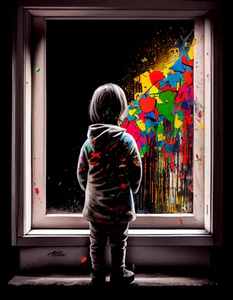 Rombley /Inspired by Martin Whatson / Windows R2 / 32x48"/ Giclee / COA/ ED 25# - Picture 1 of 10