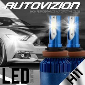 H11 Samsung LED 30 SMD Super White 6000K Headlight Xenon 2x Light Bulbs Low Beam - Picture 1 of 1