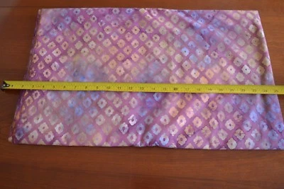 By 1/2 Yd, Lavender Plum & Orange Batik Fabric, Moda/French Lace/40030 54, M9063 - Image 1 of 4