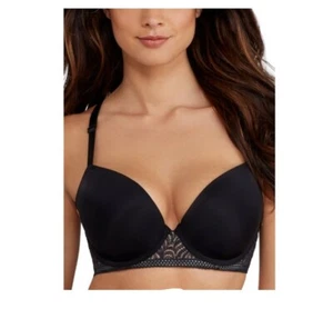 Paramour Women Carolina Seamless Plunge Racerback Bra Black Size 38DDD 3146 - Picture 1 of 2