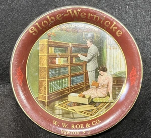 Vtg 1910s Globe Wernicke Sectional Bookcases Advertising Tip Tray 4.2” Newton NJ - Picture 1 of 11