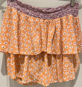 ASOS Peach and Purple Ruffled Shorts Size 10 - Picture 1 of 4