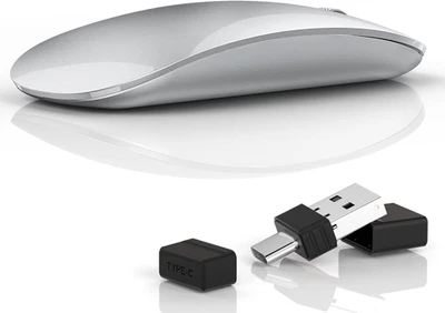 G11 Mouse Wireless Ricaricabile, Mouse Senza Fili Silenzioso, 2,4 Ghz Con Ricevi - Immagine 1 di 4