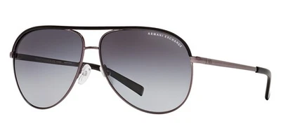 Óculos de Sol Armani Exchange Unissex AX2002 61mm Gunmetal Preto - Lente Cinza - NOVO - Imagem 1 de 4