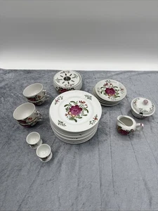 B676 Rosa della Frisia Orientale Nippon Tokusei Confezione Porcellana Servizio Collezionismo - Foto 1 di 24