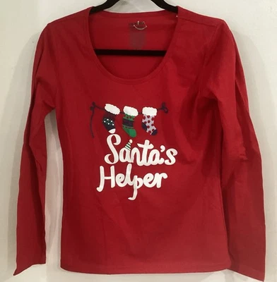 Camiseta Joe Boxer Gris Equipo Santa Navidad Vacaciones Manga Larga Talla M NUEVA Foto 1 de 3