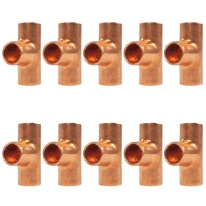 Appli Parts AP-T014B10 1/4in Wrot Rame Tee Connessioni CxCxC per refrigerazione - Foto 1 di 7