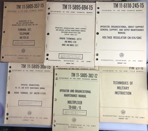 7 Vintage 1967 1969 Dept Army Technical Manual Instruction Maintenance Radio Phone + - Bild 1 von 9