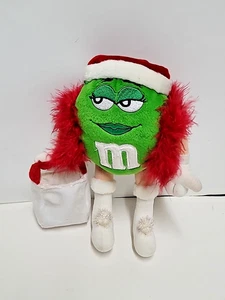 Peluche personaggio verde M&M's Spokescandy che indossa stivali bianchi alti alla coscia - Foto 1 di 7