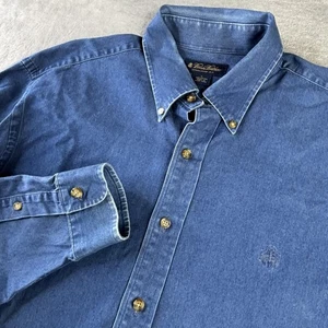 Brooks Brothers Hemd Herren Large Blau Denim Button Down Langarm Chambray - Bild 1 von 10