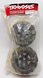 Traxxas 8672 Tires Wheels Assembled Glue Black Talon EXT 17mm Splined TSM Rated - Picture 1 of 9