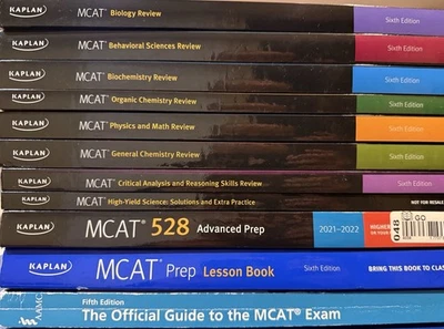 7 Kaplan MCAT All Subjects Reviews 6th Edition-Like New + 3 Gift Used Books. - Image 1 of 4
