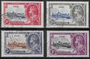 FIDSCHI 1935 SILBER JUBILÄUMSSATZ (4) FEIN GEBRAUCHT. sg. 242 - 245. (E20) - Bild 1 von 2
