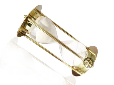 Reloj de arena de latón temporizador de arena de latón reloj de arena de vidrio de arena de 6 pulgadas BVFG Foto 1 de 4