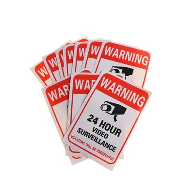 10X Home CCTV Surveillance Security Camera Video Sticker Warning Decal Sig.ac - Image 1 of 4