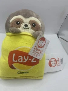 NWT Fiesta 8” Parody Pals Lay-Z Sloth Chip Bag Stuffed Animal Plush - Picture 1 of 7