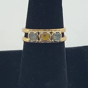 Anillo doble banda oro 14k talla 8 - Imagen 1 de 16