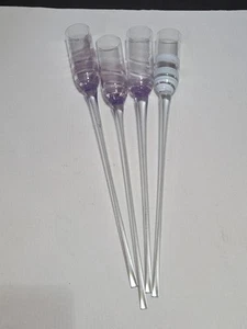 4 Long Stem Footless Handblown Glass Champagne Flutes 16½" Party Drinks Cocktail - Picture 1 of 7