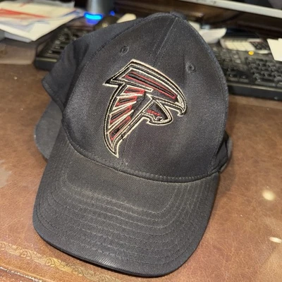 RARO De Colección Atlanta Falcons NFL Equipo Ropa Reebok Negro Talla Única L/XL Sombrero Foto 1 de 4