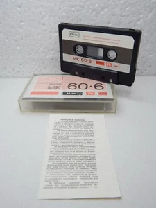SVEMA MK60-6 Tape Blank Audio Cassette with manual, Unused 1992 Soviet Vintage - Picture 1 of 11