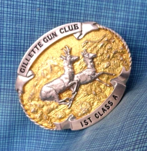 Gillette Gun Club 1. Platz Klasse A Auszeichnung Gürtelschnalle Wyoming Pronghorn .NOX941 - Bild 1 von 10