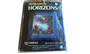 Monarch Horizons Vintage Nos Nadelstich-Kit The Cardinals 14""x14"" Persische Wolle 1981 - Bild 1 von 4