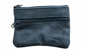 Echtleder Schlüsseltasche mit Doppelreißverschluss Geldbörse Schlüsseletui - Bild 1 von 3