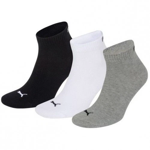 PUMA Unisex Quarter-Socken 3 Paar Gr. 35/38 | Socken | Strümpfe