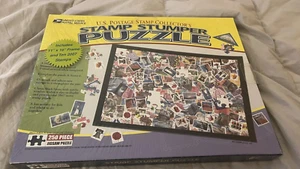 USPS Collectors Stamp Stumper Jigsaw Puzzle 250 Pieces w/11x16 Frame SEALED/NEW - Picture 1 of 6