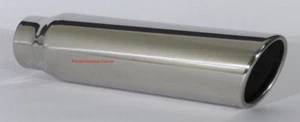 Stainless Steel Exhaust Tip 2.25" Inlet - 3" Outlet - 12" Long - Picture 1 of 3