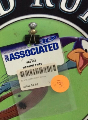 Team Associated 89326 M2 x 4mm Flat Head Phillips Screw: RC8T, SC8 - Image 1 of 2