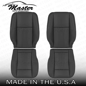 Cubiertas de asiento delanteras de cuero negras sólidas para Chrysler Town & Country 2008-2016 - Imagen 1 de 24