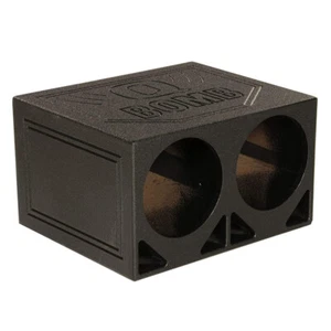 QPower QBOMB Dual 10″ 10 inch Triangular Ported Vented Sub Woofer Enclosure Box - Picture 1 of 4