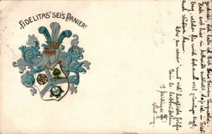 LITHO STUDENTIKA MITTWEIDA FIDELITAS SEI'S PANIER 1913 - Bild 1 von 2