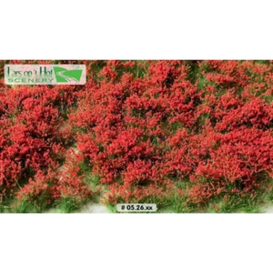 Grasbüschel Rote Blüten - 15x21cm - Begrünung Eisenbahn, Modellbau & Diorama - Bild 1 von 5