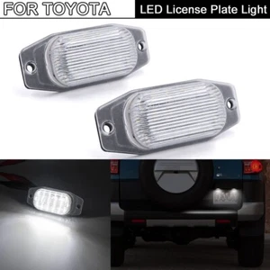 2x White LED License Plate Lights Kit For Toyota Cruiser Land Cruiser LX450 FJ80 - Picture 1 of 15