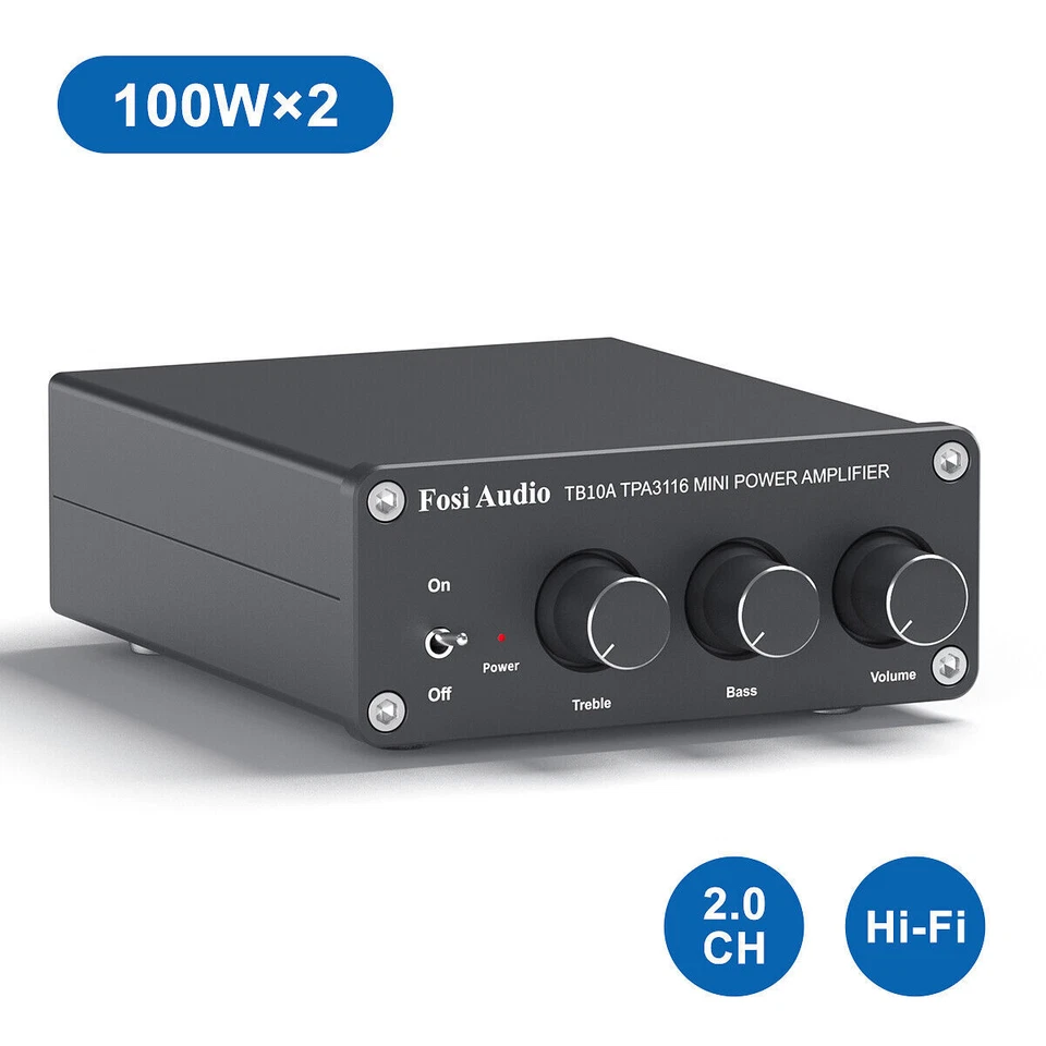 Fosi Audio TB10A 200W Mini Audio Amplifier Stereo Receiver Verstärker 2.0 Kanal - Bild 1 von 4