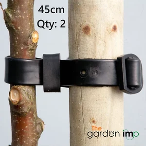 Tree Ties Buckle Adjustable Strap Soft Strong Secure Plant Stake Support 45cm x2 - Picture 1 of 6