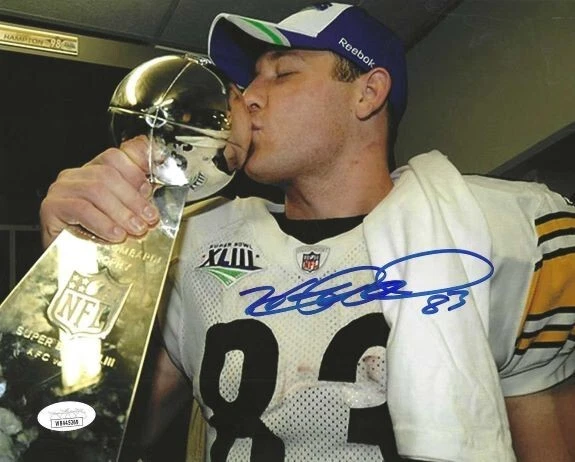 Signed 8x10 HEATH MILLER  PITTSBURGH STEELERS Autographed photo JSA Witness - Image 1 of 1