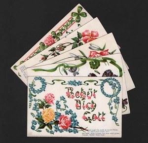 OPC Early 1900's Lot of 5 German Greetings Postcards Unused - Imagen 1 de 3