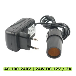 K36C Car Voltage Converter 24W Car Mains Adapter AC To Dc 12V Cigarette Lighter - Picture 1 of 10