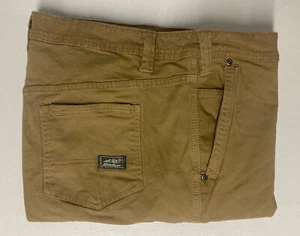EDDIE BAUER MENS 40x30 RELAXED FIT Utility PANTS Phone Pocket Canvas BROWN KHAKI - Picture 1 of 8