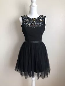 Needle & Thread Dress Black Forest Tulle Ballet Gown Embellished Crystals - Picture 1 of 10