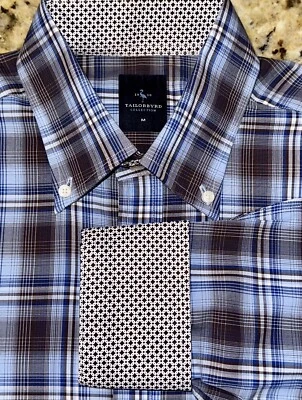 Camisa a Cuadros TAILORBYRD Para Hombre Calce Clásico Manga Larga Con Botones Talla M Foto 1 de 4