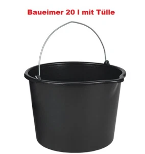 Baueimer Mörteleimer 20L mit Tülle und Liter Skala & recyclebar H255mm Ø 355mm - Bild 1 von 1