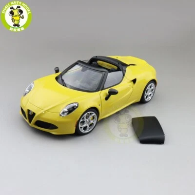 1/18 ALFA ROMEO 4C SPIDER Autoart 70143 Yellow Model Toy Car Gifts For Friends - Image 1 of 4